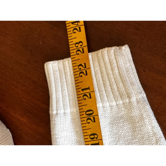 Lauren Ralph Lauren VTGE White Crest Logo Lace Up Collar Knit Sweater SZ Medium - Picture 10 of 11